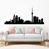 Wall Stickers Toronto Cakrawala Kota Dinding Seni Stikers Siluet Wallpaper Kanada Murals Decals DW21595