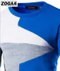 Zogaa 2021 Свитера мужчины Новая мода Чайка напечатана повседневная O-шеи тонкий хлопок вязаные мужские свитеры пуловеры мужчины бренд одежда Y0907