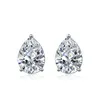 S925 silver needle mosang diamond pear shaped cutting simulation drill water drop earrings women039s color treasure Earrings ye3817668