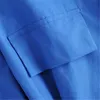 Casual Sukienki Kobieta Vintage Królewski Blue Flare Rękaw Bawełniana Koszula Dress 2022 Wiosna Y2K Mini Kobieta Streetwear Krótki