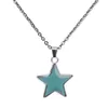 fashion cartoon star mood necklace change color necklaces 12pcs/lot