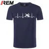 REM Custom Printed T Shirts Men'S Short Sleeve op O-Neck Drums Drummer Heartbeat Shirt 210716