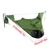 Camp Furniture Outdoor Flat Sleep Hammock Tent Suspension Kit Camping Cot With Rain Bug Net Straps2645665