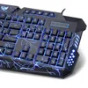 Tastaturen LED 3-Farben-Hintergrundbeleuchtung/Crackle M-200 Multimedia Ergonomische USB-Gaming-Tastatur