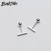 Stud Bridetribe Sterling Silver Small Geometric Screw Back Earrings For Women Girls Kids Piercing Jewelry Orecchini AROS ARETES8954342