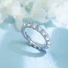 Lovers Eternity 4mm Lab Diamond Ring 925 sterling silver Jewelry Engagement Wedding band Rings for Women Fine Party accessory