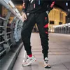 Sweatpants Men Hip Hop Cotton Hole Ripped Joggers 210715