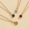 Chokers Fashion 4 Color Shiny Rhinestone Pendant Necklace Jewelry For Women Trendy Simple Layered Chain Choker