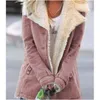 Kurtka Trend Street Style Odzież Zima Duży Rozmiar Kobiet Spadek Kieszonkowy Retro Moda Pure Color Casual 211014