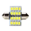 Lumière de plaque d'immatriculation de voiture 3528 16SMD DC 12V 31mm, lampe de lecture de voiture, dôme