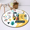 Tapis de bain coloré Animal dessin animé tapis rond chambre salon Table basse panier suspendu couverture de jardin ordinateur chaise tapis