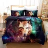 Leão peixe gato conjunto de cama animais padrão luxo 3d impressão roupa cama arte moderna microfibra capa edredão conjuntos 23 peça único duplo2713283