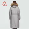 アストリー冬の女性のコート女性の長い暖かいパーカーファッションジャケットアライグマの毛皮のフード大型サイズの女性服3570 211011