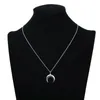 Colliers pendentifs en acier inoxydable gothique croix lune collier pour femmes 2021 mode chaîne tour de cou sur Egirl esthétique bijoux 285D