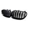 Bilens främre njurgriller racinggrill för BMW E60 E61 5 Series M5 520i 535i 550i 2004-2010 Dual Line Double Slat Auto Styling