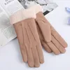 Mode hiver gants pour femmes écran tactile thermique Plus velours étudiants mignons conduite épaissir Anti-froid WL0041