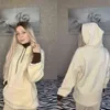 Kuzu Peluş Kadınlar Sonbahar Ve Kış Kore Tarzı Uzun Kollu Hoodies Pamuk Karışımı Sıcak Artı Boyutu Gevşek Casual Kadın Tops 211108