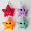 50 pz/lotto Molti Colori Mini Star Peluche Portachiavi Super Soft Cute Little Star Bambole Piccolo Regalo Piccolo Ciondolo per Albero di Natale H0915