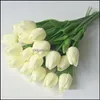 Consejos de látex Artificial Pu Ramo de flores Flores de tacto real para la decoración del hogar Boda decorativa 11 colores Opción Lx5932 Entrega de la gota 2021