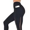 NORMOV Femmes Fitness Leggings Taille haute Poche Mesh Legging confortable et respirant Leggings d'entraînement Feminina Jeggings 211019