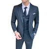 Blazer Vest Pants British Men Suit Three Piece Slim Party High End Custom Business Men's Formal Dress Jacket Asian Size 5XL X0909