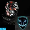 15% 10 colors Luminous Led Mask Halloween Clown Funny Disco PVC Props Party Favor Decoration Festive Supplies X0816A