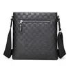 Manet Koreaanse Stijl Messenger Bags Schoudertas Luxe Heren Aktentas Business Plaid Tas voor Mannelijke Lederen Handtas Crossbody Bag 210809