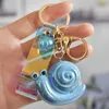 Cartoon Resin Series Cute Snail Creative Keychain Mobile Phone Bag Small Pendant Unisex Car Keychain Jewelry Gift Wholesale G1019