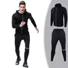 Мужская спортивная одежда для спортивного набора спортивных наборов для бег трубочистка костюма для одежды для застежки сустава и брюк.