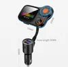 T831 Nieuwe draadloze Bluetooth FM-zender Handsfree Car Kit RGB Color Screen MP3-speler QC3.0 + 2.4A Hoge stroomuitgang Snelle lading T10