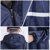 Impermeabile per adulti Striscia riflettente con cappuccio Moto da uomo all'aperto Weman Copertura antipioggia Poncho Trekking Pesca Cappotto di pioggia Dropshipping 201015