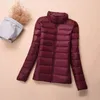 Chaquetas para mujer, otoño 2021, chaquetas para mujer, chaqueta informal ultrafina de plumón de pato para invierno, chaqueta cálida para mujer, chaqueta Parka rosa de talla grande para mujer