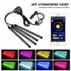 Bil Atmosfär Strips Lampor Fotbelysning USB LED Bilar Fotljus Lättare Fjärrkontroll Interiör Dekorativ Ambient LED Lamp Strip Tillbehör usastar