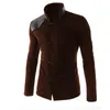 Mäns kostymer Blazers 2022 PU Stitching Suit Jacka Höst och Vinterfärg Matchande Casual Blazer 5 Färger Plus Storlek Män