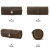 Titta på rutor Fall Roll Display Box Leather Travel Case Wrist Pouch Storage Watches F2T02982