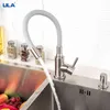 ULA colorful hose kitchen faucet black chrome kitchen cold water mixer tap sink faucet for kitchen stainless steel 211108