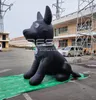 Publicidad Perro inflable del color negro para el espectáculo de la gira de la gigante personalizada de la mascota del perrito
