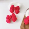 Nouveau doux fille étudiant Simple mignon arc rouge en peluche élastique cheveux corde mode coréen enfants épingles à cheveux accessoires de cheveux