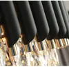 Luxe Moderne Crystal Kroonluchter voor Woonkamer Hoge Kwaliteit Zwarte Cristal Lampen Loft Keten LED-kristallen Lamp