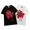 Moda Flor Imprimir Mens Designer T Camisas De Manga Curta Verão Casual Tshirts Para Homens Tide Letter Men Top