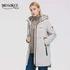 MIEGOFCE Giacca da donna Cappotto trapuntato Giacche antivento da donna per parka grande Lunghezza al ginocchio Materiale opaco impermeabile 210916