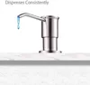 Dispenser di sapone liquido Samodra con pompa in acciaio inossidabile per bottiglia da 500 ml per lavello da cucina Dispenser integrato in cromo/nichel 211206