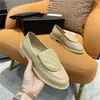 مصممة نساء Espadrilles سيداتي أحذية عرضية الربيع الخريف أزياء مسطحة جلدية حقيقية حقيقية متوازيات حذاء منصة على المنصة