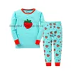 Pyjamas Child Cool Kid Motorcycle Print Pajama Ställer Girls Pyjamas Bomull Boys baby Natt pijamas för Sleepwear