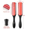 Hair Comb 9-Row Detangling Brush Rat Tail Styling Hairbrush Straight Curly Wet Scalp Massage Brushes Women