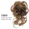 Sentetik chignon dağınık scrunchies elastik bant saç çörek kıvırcık kabarık saç parçası yüksek sıcaklık fiber doğal sahte saçlar8358548