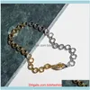 Halsband hängar smycken Creative Design Halsband Magnet Sug CLASP Handshake Metal Chain Clavicle Jewelry Gifts To Friends2413205