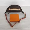 Najwyższej jakości najnowszy styl Bumbag Cross Designer Torba na ramię Brown Flower Pu Skórzane luksusowe torby talii Temperament Fanny Pack 304G