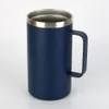 304 caneca de aço inoxidável de aço inoxidável 20oz cabo de escritório de escritório portátil Reusável mulheres beber garrafa de água com tampas HH21-307