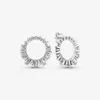 Offre spéciale boucles d'oreilles authentique 925 en argent Sterling mousseux glaçon cercle boucles d'oreilles mode bijoux accessoires pour femmes cadeau